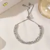 Pulseira de cordão com contas de melancia de ouro de areia tradicional transfronteiriça, corrente de contas banhada a ouro ajustável, versátil e elegante, pulseira de contas que traz sorte