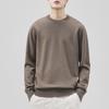 Suéter Masculino Gola Redonda Tricotado em Lyocell Tencel Temporada Outono e Inverno Espessado Solto Manga Longa Camada Base Quente