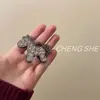 Grampo de Cabelo de Lingote Cheio de Diamantes Estilo Coreano para Ano Novo, Presilha Lateral de Cabelo de Alto Padrão, Clipe Pequeno Colorido de Diamante da Moda Personalizado