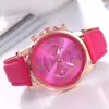 Relógio Feminino Aliexpress Geneva Mostrador de Três Olhos Algarismos Romanos Atacado Dropshipping