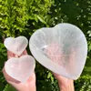 Enfeites de Cristal Natural Gesso Transparente Marroquino Enfeites de Tigela Redonda Pulseira de Selenita Desmagnetização e Purificação