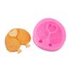 Molde de silicona con forma de cola de Corgi, molde de silicona decorativo con forma de chocolate de Corgi
