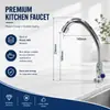 Grifo monomando de agua fría vertical de apertura rápida para fregaderos de cocina, lavabos y lavamanos, fabricado en plástico ABS con caño monomando de agua fría cromado.