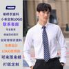 Camisa Casual de Manga Larga con Textura Fina para Hombre, Camisa de Trabajo para Entrevista de Principios de Primavera, Logo Bordado, Personalizada con Absorción de Humedad y Sudoración