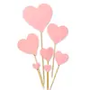 Decoración de Boda en Forma de Corazón para Fiesta Inserto de Amor Inserto Dorado Inserto Creativo Pastel de Cumpleaños Mesa de Postres Tanabata