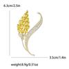 Estilo Coreano Creativo Cobre Chapado en Oro Micro-incrustado Zircón Trigo Elegante Traje Vestido Corsage Cheongsam Alfiler Antideslizante