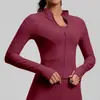 Jaqueta de Yoga Fitness Esportiva Europeia e Americana Transfronteiriça Slim Fit Pilates Corrida