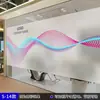 Pegatinas de Vidrio Esmerilado para Oficina con Líneas de Colores, Personalización de Logo de Empresa, Película de Protección de Privacidad para Puertas y Ventanas