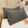 Funda de almohada de algodón lavado de verano, funda de almohada engrosada cepillada, color de algodón interior, 48*74 cm, venta al por mayor para dormitorios de estudiantes