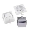 Zongbo Molde de Silicone Epoxy Cristal DIY Pote de Armazenamento com Corte de Diamante Prismatico Multifacetado Caixa de Armazenamento Redonda