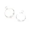 Trébol de Cuatro Hojas de la Suerte Pulsera Apilable de Doble Capa Lujo Ligero Nicho Exquisito Sensación de Alta Gama Mejor Amiga Novia Regalo de Cumpleaños