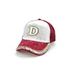 Gorra de Béisbol de Malla con Logo de Letra D de Nuevo Estilo Transfronteriza Visera Solar para Exteriores Protección Solar Transpirable Versátil Gorra con Visera