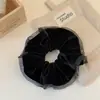 Diadema de Moda Retro de Lujo Ligero para Mujer, Cuerda Elástica para Moño de Terciopelo Elegante y de Gama Alta, Accesorio para el Cabello Elástico