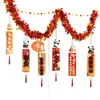 Decoraciones colgantes para el Festival de Medio Otoño y el Día Nacional, guirnaldas para centros comerciales y tiendas, cintas coloridas, adornos colgantes, suministros para la decoración de la atmósfera de eventos y escenas
