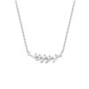 Collar de Hoja de Olivo de Plata Esterlina S925 para Mujer, Lujo Ligero, Sensación de Alta Gama, Cadena de Clavícula de Trigo, Diseño Nicho, Collar Elegante y Sencillo