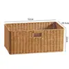 Cesta de almacenamiento de armario nórdico, caja de almacenamiento tejida, cesta organizadora simple para sala de estar, tejido de imitación de ratán