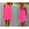 Vestido de gasa sin espalda con falda de tirantes y empalme de rejilla