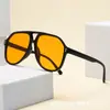 Gafas de Sol Estilo Aviador Doble Puente Europeas y Americanas 2026 Nuevas Gafas de Sol Retro Estilo Ins Armazón Grande Gafas de Sol de Moda