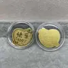 Shenzhen Shuibei Mismo Estilo Oro Puro 999 Tesoro de la Fortuna Aleación Gato de la Suerte Adhesivo Dorado para Teléfono Móvil para Atraer Riqueza Tienda de Oro