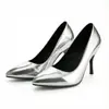 Nuevos zapatos planos de moda para mujer, punta fina, tacones de aguja, suelas de goma, antideslizantes, color liso, tacones altos, disponibles en tallas grandes para ventas transfronterizas