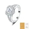 Anillos de Moda con Forma de Corazón Estilo Europeo y Americano Plata S925 No se Desvanecen Lujo Ligero Alta Calidad Versátiles Anillos al por Mayor