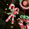 Novos Suprimentos para Decoração de Natal Pingentes Criativos de Doce Vermelho, Branco e Verde Argila Macia Pingentes Artificiais de Pirulito em Estoque