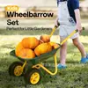 Carretilla de Mano Plegable Triciclo Rueda Única Ligera Carrito Pequeño para Exterior Jardín Carrito Plegable Niños Playa