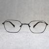 3108 Marco de Gafas Retro de Aleación Ultraligero Artístico para Miopía Marco de Gafas Ovalado Pequeño Retro para Mujer Montura Completa Cuadrada Gafas para Hombre