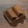 Venda Quente Retro Couro Bovino de Primeira Camada Clipe Duplo para Caneta Couro Crazy Horse Artesanal TN Caderno de Viagem Inserção para Caneta Tampa de Caneta de Aço Inoxidável