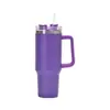 Taza termo de doble capa Big Mac de acero inoxidable 304 con asa de hielo de 40 oz, taza de agua para coche, taza portátil transfronteriza