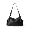 Bolso cruzado casual estilo coreano para mujer, bolso de hombro simple, de gran capacidad para el trabajo, cuero genuino, modelo nuevo con sensación de alta gama, bolso de axila