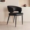Cadeira de Jantar Minimalista Italiana Preta Luxo Leve Moderna Designer Encosto Hotel de Luxo Casa Ilha Poltrona