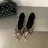 933-21~Sapatos de Salto Baixo Estilo Mary Jane Francês Bico Fino Feminino 2026 Novo Estilo