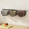 Caixa de Armazenamento de Cebolinha, Gengibre e Alho Cesta de Armazenamento de Cozinha Suporte de Parede para Pendurar Sem Furos Cesta Pequena para Pendurar Gengibre e Alho Artefato