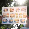 Fita Adesiva Cortada Série Pôr do Sol Cenário Dia Bonito Papel Washi 6 Tipos de Cenário Materiais para Diário