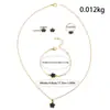Cdd Flor Individual Trébol de Cinco Hojas Joyería de Gama Alta Al por Mayor Pulsera Anillo Pendientes de Lujo Ligero Conjunto de Cuatro Piezas Fábrica de Origen