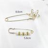 Artefacto para la cintura de los pantalones pasador de cintura broche anti-exposición broche de corsage de alta gama joyería hebilla de broche de perlas