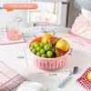 Bacia de Lavar Legumes de Camada Dupla Cesto Escorredor Prato de Frutas Fofo Novo Sala de Estar Doméstica Mesa de Centro Cesto de Frutas Cesto de Cozinha para Lavar Frutas e Legumes