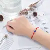 Amazon Venda Quente Transfronteiriça Olho de Diabo Azul Redondo Sete Nós Corda Vermelha Pulseira da Sorte Pulseira de Casal Lote de Fábrica