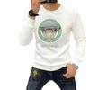 Sudadera con cuello redondo y letras en relieve para hombre, marca de moda europea, otoño 2024, juvenil, combinable, de manga larga, Sugiyama
