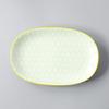 Plato denier de 10 pulgadas estilo japonés plato de cerámica con color bajo cubierta plato para bocadillos simple para el hogar plato ovalado de Amazon