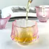 Taza de Té de Vidrio Dibujado Oro Lujo Ligero 50ml Taza de Té Especial para Mujeres Taza de Maestro Set de Té Kung Fu para el Hogar Taza Estilo Japonés