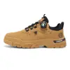 Zapatos Casuales Deportivos de Moda de Punta Baja con Botón Giratorio, Impermeables para Exteriores, Zapatos de Trabajo para Hombre, Nuevo Estilo de Primavera 2025