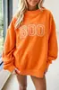 Otoño/Invierno 2026 Transfronterizo Amazon Holgado Cuello Redondo Manga Larga Vintage Retazos Sudadera con Estampado de Letras Abrigo de Otoño para Mujer