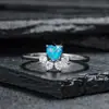 Anillo de huella de diamante de color melocotón nuevo transfronterizo anillo de personalidad simple de alto sentido anillo una generación de cabello
