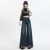 Pantalones Acampanados Sueltos Elásticos Adelgazantes de Cintura Alta Pantalones de Pierna Ancha para Mujer Tendencia Otoño e Invierno 2025 Nuevos Pantalones Acampanados de Largo Completo