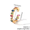 Anel Geométrico Aberto Moxi Cross-Border Mais Vendido com Diamante Zircônia Incrustado em Cobre para Mulheres, Joia de Anel Versátil de Moda de Luxo Leve com um Toque de Alto Padrão