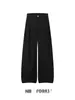 Pantalones Versátiles de Corte A Forn3 Estilo Retro Old Money Plisados Estilo Americano Holgados de Pierna Ancha Casual Rectos de Vestir