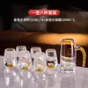 Dispensador de licor para el hogar con alto valor estético, vaso de chupito de vidrio con lámina de oro, cristalería creativa, taza de un solo trago de lujo ligero, taza de bala