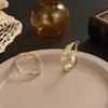 Nova moda de três camadas cruz c-ring 925 brincos de agulha de prata geométrica das mulheres banhado a ouro brincos bugigangas